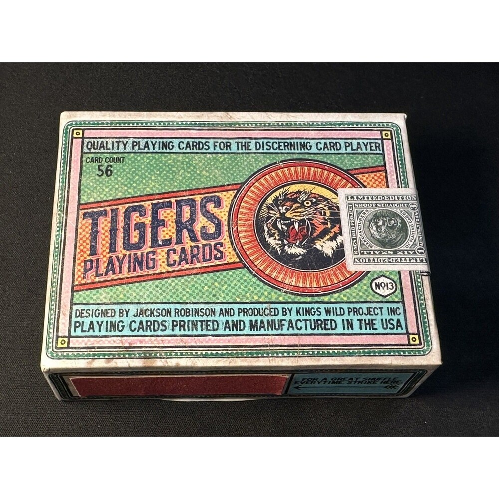 Kings Wild Project Tigers Limited Match Box Kickstarter Playing Cards #63/1000